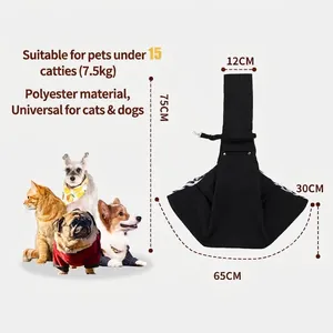 Bolso bandolera de poliéster para perros y gatos de hasta 7,5 kg para transporte exterior.