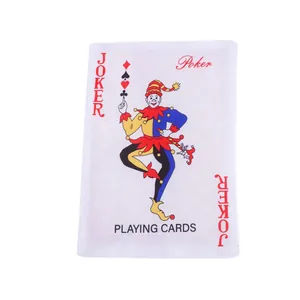 Interactive squeaky dog toy shaped like a Joker playing card for pet teething and play