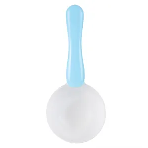 Pala multifuncional azul y blanca para comida de mascotas para medir el pienso