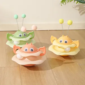 Jouet Interactif pour Chat Abeille Culbuto Avec Balle de Piste et Ressort de Balancement Jouet Puzzle en Plastique PP pour Chat