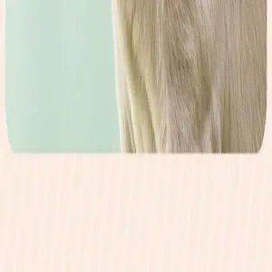 Macro view showing smooth and clean blonde pet fur texture after using grooming comb