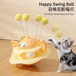 Jouet culbuto abeille interactif pour chats avec balles à ressort pour le jeu seul
