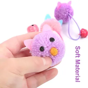 Zachte pluche kattenspeelballen met bellen en muisoren voor interactief kattenspel