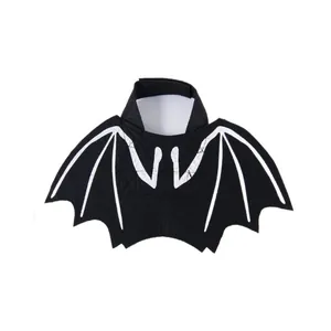 Halloween bat wings costume for small dogs and cats made of black felt material