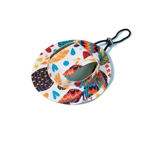 Cappello da sole per animali colorato con fori per orecchie e cordoncino regolabile
