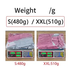 Comparaison du poids pour robe bustier plissée dégradée rose en tailles S et XXL