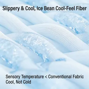 Premium cooling fiber summer pet mat for dogs and cats with breathable texture