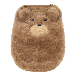 Gilet in pile a forma di orsetto marrone per cani e gatti in inverno