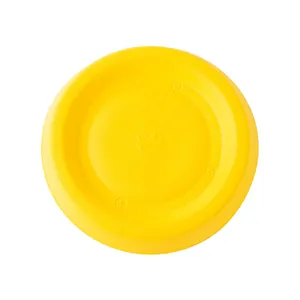 Durable bright yellow dog frisbee toy for interactive outdoor play and training