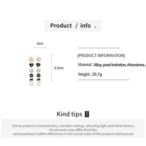 Graphique détaillé montrant les dimensions et le matériau du set de boucles d'oreilles