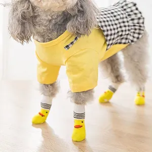 Non-Slip Pet Socks For Dogs And Cats Cartoon Cotton Breathable Leg Warmers For Small Dogs Puppy Kitten Protection Socks