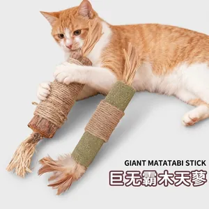 Giocattolo per Gatti Silvervine Jumbo Menta per Gatti Naturale Corda di Canapa Rafia Stick di Frutta per Pulizia dei Denti Digrignamento dei Denti Giocattolo da Masticare Sano