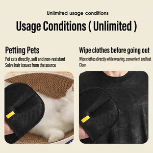 Gant électrostatique anti-poils d'animaux pour toilettage et vêtements propres