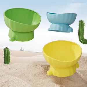 Bol pour animaux surélevé en forme de cactus avec large ouverture pour protection cervicale chat