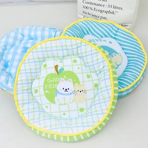 Round Summer Cooling Pet Mat Soft Breathable Cat Dog Bed Pad For Deep Sleep Puppy Kitten Sleeping Mat Cute Cartoon Pattern