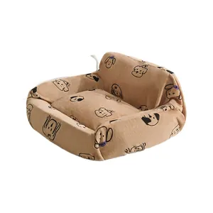 Housse de remplacement pour lit d'animaux avec motif de chien pour tapis lavables