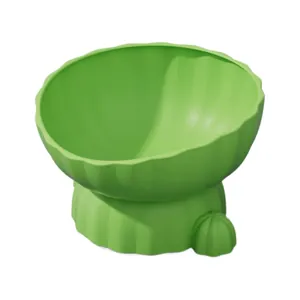 Gamelle surélevée pour animaux thème cactus vert avec ouverture large et anti-basculement