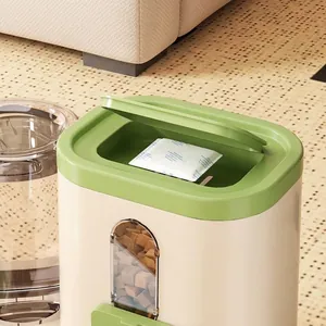 Grote automatische voerbak voor huisdieren met waterdispenser en een droogmiddelvak