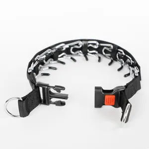 Professionelles verstellbares Hunde-Erziehungshalsband mit Schnellverschluss und Nylonbezug