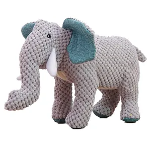 Gioco per cani a forma di elefante in velluto ananas viola per animali piccoli.
