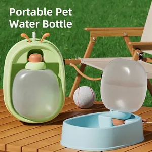 Draagbare Insectenvorm Huisdier Waterfles 500ml Opvouwbare Reis Honden Drinkbeker Met Draagkoord Plastic Waterdispenser