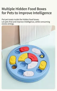 Jouet de puzzle interactif pour chien avec compartiments colorés pour friandises