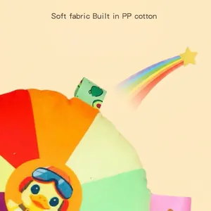 Disco volante in peluche per cani con simpatico design a anatra per addestramento e gioco