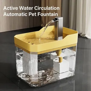 Fontanella Automatica per Animali Domestici Silenziosa Circolazione Dispenser per Gatti e Cani Serbatoio Trasparente in Plastica per Casa