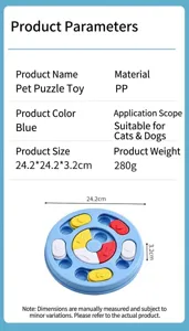 Jouet interactif pour chien avec compartiments coulissants pour manger lentement