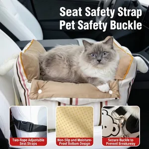 Siège de sécurité auto pour animaux avec sangles réglables et base antidérapante pour chats