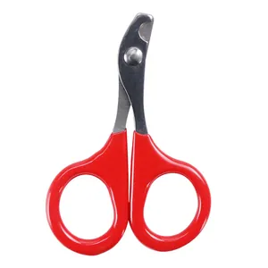 Sharp professional stainless steel cat nail clippers with red plastic handles