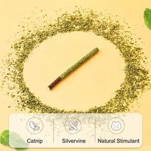 Bastoncino da masticare naturale con erba gatta e matatabi per l'igiene dentale dei gatti