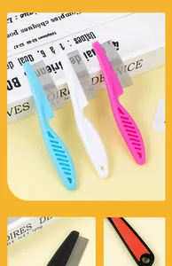 Close-up of stainless steel fine-tooth flea combs for cats and dogs in multiple colors.