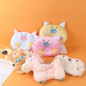 Variety of soft cartoon plush animal-shaped pillows for pets daily sleeping comfort