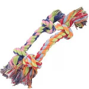 Hundespielzeug aus Baumwollseil mit Knoten für Welpen zum Kauen und Reinigen