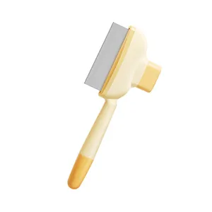Peine profesional antipulgas para mascotas con púas de acero y mango ergonómico.