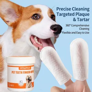 50 lingettes de nettoyage dentaire pour chiens et chats pour soins buccaux pro