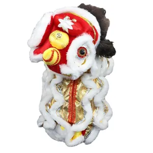 Festive Chinese Lion Dance pet costume for dogs and cats for Lunar New Year celebrations