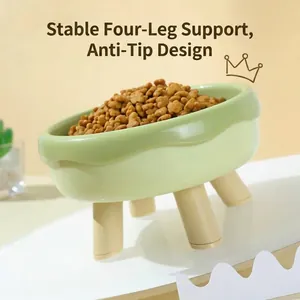 Schuine verhoogde kattenvoerbak met stabiele poten voor de beste nekbescherming van katten