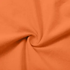 Detailed macro shot showcasing the soft breathable orange cotton linen fabric texture