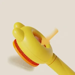 Brosse de toilettage pour animaux oreilles de lapin en jaune pour chats et chiens
