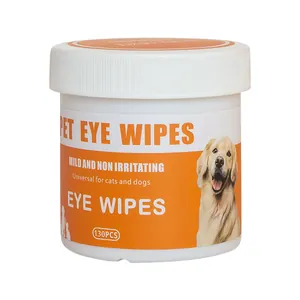 130 lingettes douces pour les yeux des chats et chiens contre les taches de larmes