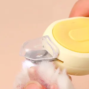 Professional pet nail clipper with LED light to find bloodline and anti-splash guard