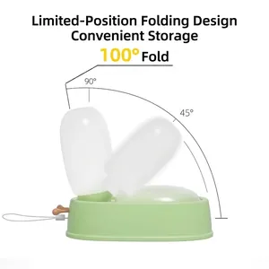 Gourde portable pour animaux avec design pliable à 100 degrés pour un rangement facile