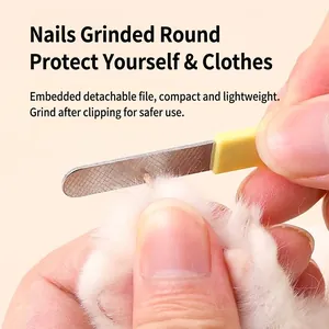 Professional stainless steel pet nail file for smooth claws and safe grooming sessions.