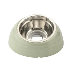 Gamelle ergonomique inclinée en acier inoxydable pour chiens et chats, vert pâle