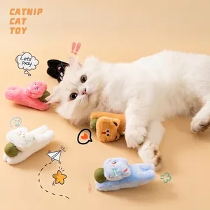 Kattenkruid Bal Pluche Katten Speelgoed Voor Tandenknarsen Interactief Cartoon Kitten Speelgoed Voor Verveling Verlichting