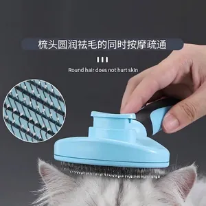 Cepillo autolimpiable profesional para perros y gatos con puntas redondeadas