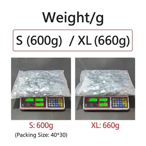 Especificaciones de peso para tallas S y XL del vestido de fiesta con lentejuelas