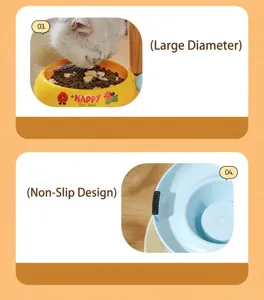 Detail view of the anti-slip bottom and wide diameter opening for dopamine pet bowl.